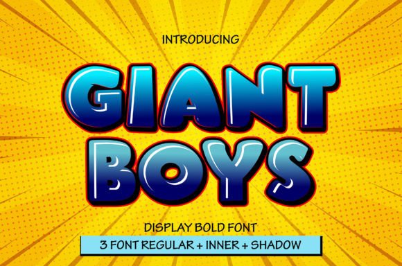 Giant Boys: A Playful Display Typeface for Kids Branding