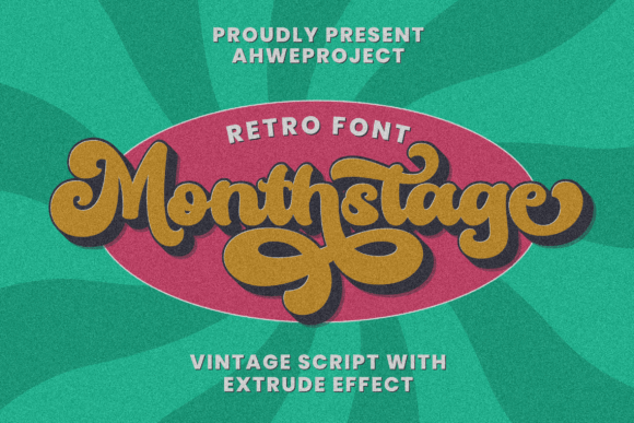 Monthstage: A Retro Display Typeface for Bold Web Design